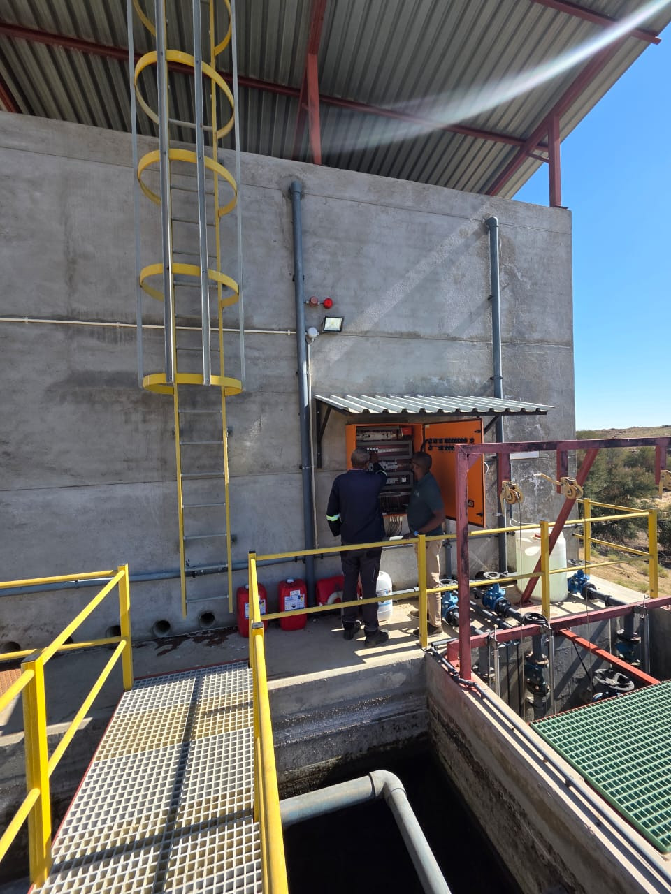 Control panels at the Aus treatment works